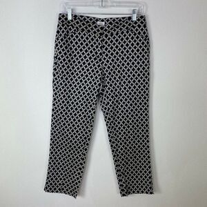 Laundry by Shell Segal Womens Capri Ankle Pants Size 6 Black Brown‎ Career